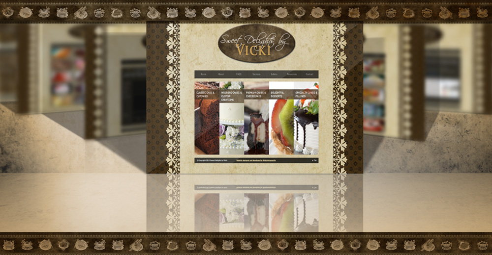 Sweet Delights by Vicki custom dessert website design