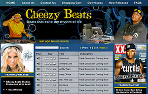 Webphotographix Homepage Design Layout - Cbeezy Beats website