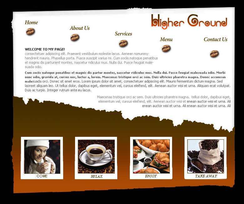 Universal Wigs Static Webpage Layout